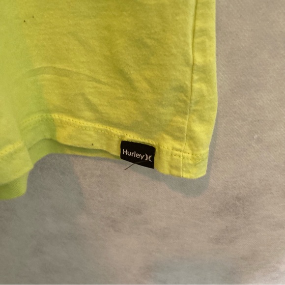 HURLEY Everyday Washed Short Sleeve Graphic Tshirt Yellow Lime Green Mens XL - Picture 6 of 12